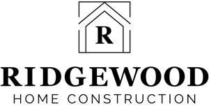 Ridgewood Home Construction Logo in Black Stacked