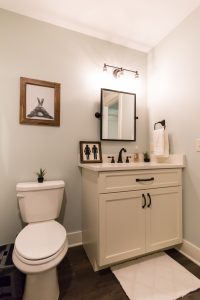 Toilet and Custom Cabinets in Custom Bathroom Remodel in West Michigan