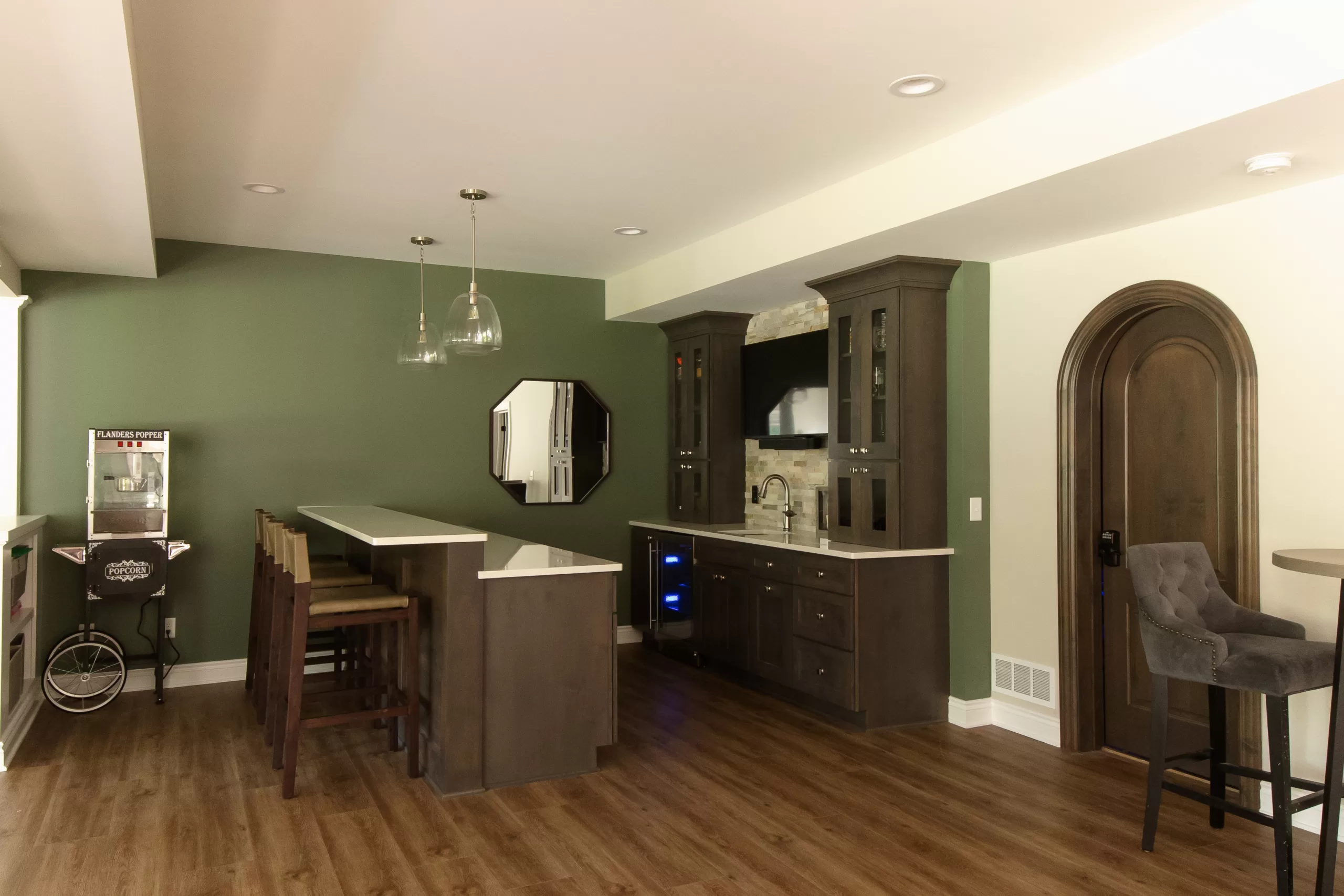 basement kitchenette remodel in Michigan