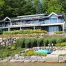 The new landscaping is in bloom at a recently remodeled lake house in West Michigan.